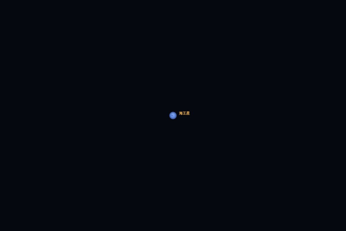 2026年10月19日の海王星を拡大した姿